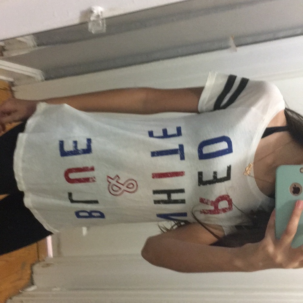 Lucky brand red white blue tee (ONLY WORN ONCE)